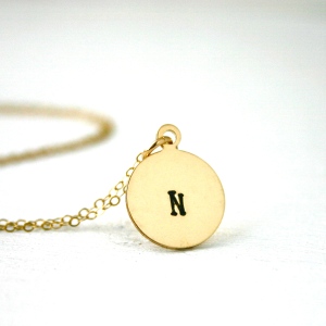 Classic gold initial necklace